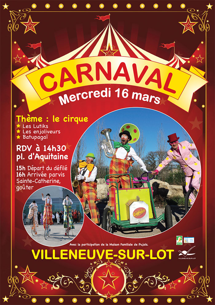 Mairie de Villeneuve-sur-Lot | Carnaval 2016 : bienvenue au cirque